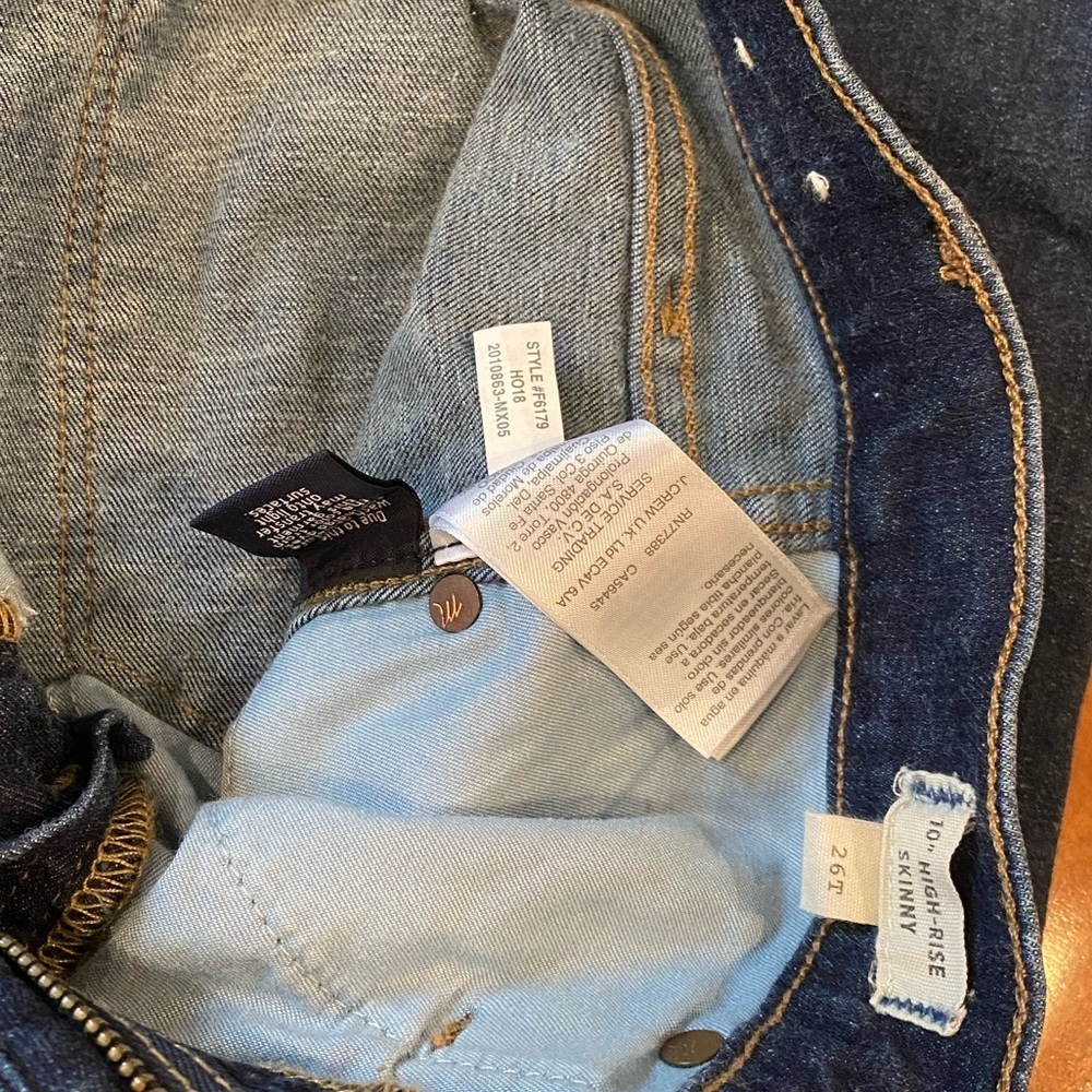 Madewell Tall 10" High-Rise Skinny Jeans in Hayes Wash size 26T - Picture 3 of 6